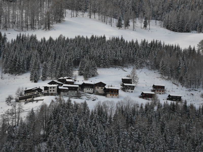 canton Vichres en hiver en Suisse